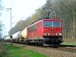 155 181 mit Güterzug in Rheine=Bentlage, 02.04.14