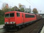 BR 155 245-4 mit GZ , Sonntags durch die Haltestelle  Signal Iduna Park in Dortmund(28.10.2007)