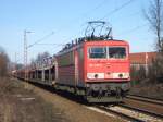 155 230-6 mit Autozug am 9.2.2008 durch Limmer -> Linden