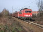 155 013-6 mit Gterzug am 8.3.2008 durch Limmer -> Linden