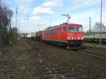 155 095 mit einem gemischten GZ in Solingen Hbf.28.03.08
