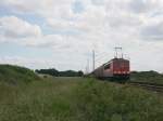 155 031-8 verlsst am 05.06.2008 den Bahnhof Guben Sd