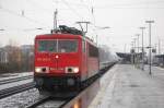 155 264-5 mit Containerzug am 29.11.2008 durch Gttingen -> Northeim