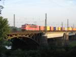 155 240-5 mit Containern auf der Ruhrtalbrcke in Duisburg am 19.09.2008 in Richtung Sden