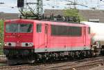 Die 155 250-4 zog einen Gz durch Aachen Hbf am 16.05.2009