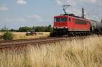 155 272-8 oder der Traktor Wer ist schneller ? 16.07.2009 bei Woltorf