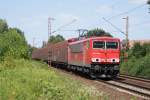 155 110-0 mit Autoteilen in Limmer am 24.06.09