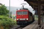 155 167-0 bei der Durchfahrt in Bad Ksen am 25.06.2009