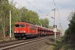 155 127 fuhr am 30.04.2010 mit einem Gterzug durch Gifhorn in Richtung Hannover