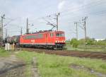 155 038-3,am 09.05.2010 in Lehrte (Westgruppe).