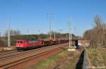 155 237-1 mit einem Schttgutzug gen Genshagener Heide unterwegs (Diedersdorf 07.04.10) 