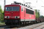 Die 155 038-3 zieht einen Gz durch Duisburg Neudorf am 25.05.2010