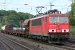 Die 155 152-2 zieht einen gemischten Gz durch Kkn West am 13.08.2010