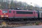 Die 155 107-6 zieht einen Gz aus Aachen West am 06.11.2010