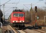 155 231-4 als Tfzf nach Rastatt bei der Durchfahrt Ettlingen West 15.3.11