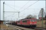 155 182 + 155 224 nach Seddin 13.03.11 Kavelstorf 