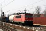 155 199-3 mit gemischten Gterzug in Richtung Wustermark am 31.3.2011