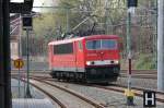 155 268 rangiert am 17.04.2011 in Reichenbach(Vogtl.).