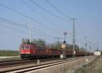 155 194-4 verlsst mit ihrem Ganzzug soeben den Block Brieske in Richtung Schwarzheide (19.04.'11)