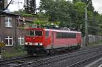 BR 155 107 auf Solofahrt durch Hamburg-Harburg am 05.08.2010