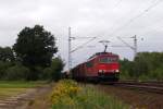 155 043-4 mit einem gemischten Gterzug in Halstenbek am 29.07.2011