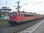 155 040-9 zieht am 21.08.2011 einen Gterzug Kaiserslautern Hbf