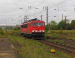 DB 155 163-9 als Tfzf Richtung Grokorbetha, in Naumburg (S) Hbf; 10.09.2011