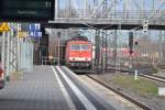 Hier 155 217-3 bei der Durchfahrt im Darmstdter Hauptbahnhof.