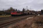 155 118-3 durchfhrt hier mit EZ 51197 Hagen - L-Engelsdorf den Bbf Buke, 03.01.2012.