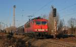 James Bond unter den 155ern zog am 06.01.12 einen gemischten Gterzug durch Leipzig-Thekla Richtung Engelsdorf Rbf.