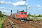 155 095 mit gem.GZ Richtung Genshagener Heide in Berlin-Schnefeld am 15.6.10
