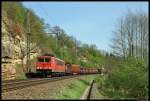 155 141-5 mit dem 52543 nach Saalfeld bei Kahla. (28.04.2012)