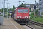 RHEINE (Kreis Steinfurt), 11.06.2012, 155 104-3 auf Durchfahrt durch den Bahnhof Rheine