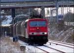 Winterzeit - 155 035-9 hat den IC abgewartet und hat nun freie Einfahrt in den Hbf Stralsund.