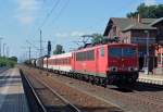 155 101 schleppte am 01.09.12 einen Gterzug durch Grfenhainichen Richtung Wittenberg.