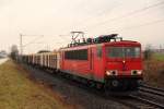155 271-0 DB Schenker Rail bei Staffelstein am 10.01.2013.