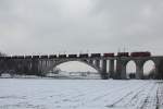 155 XXX am 14/03/13 auf Bebra kommend richtung Kassel, hier auf dem Gunterhausener Viadukt
