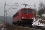 155 082 nach Schubdiensteinsatz auf den Weg nach Probstzella am 05.04.2013 in Ludwigsstadt.