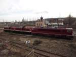 250 137, 202 425 und 202 327 der LEG standen am 11.04.13 in Gera.