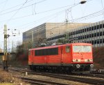 155 245-4 DB rangiert in Aachen-West bei Sonne am Abend des 11.4.2013.