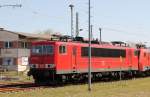 155 019-3 abgestellt in Wismar am 01.05.2013