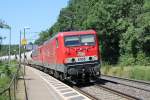143.606 und eine 155 von MEG mit einem Gterzug in Puschendorf (Frankenland) am 2.8.2013