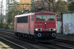 155 150-6 ist am 08.11.13 solo durch hh-harburg gefahren