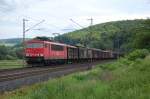 155 121-7 mit einem EZ am 13.06.2013 bei Salzderhelden