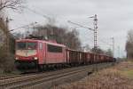 155 219 fuhr am 22.2.12 durch Bottrop-Welheim.