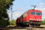 155 075-5 DB Schenker bei Redwitz am 01.07.2014.