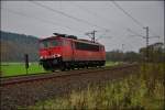 155 125-8 auf allein Fahrt am 28.10.14 bei Hermannspiegel.