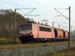 Am 14.11.2014 kam   die 155 219-9   von der DB aus Richtung Stendal und fuhr  weiter in Richtung Wittenberge .