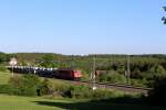 Gemischter Güterzug auf dem Weg nach Nürnberg.