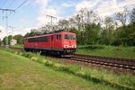 155 197-7 Ausfahrt Senftenberg in Richtung Ruhland am 12.05.2016.